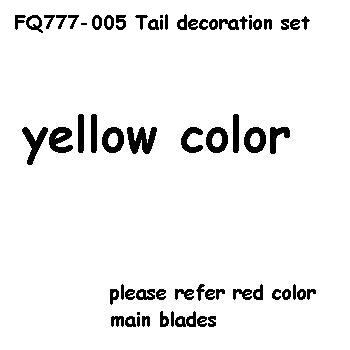 fq777-005 helicopter parts tail decoration set (yellow color)